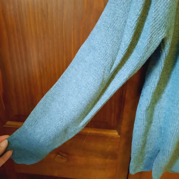 Lululemon Merino Wool Blend Ribbed Crewneck Sweater Tidewater Teal Size 8 - Picture 8 of 12